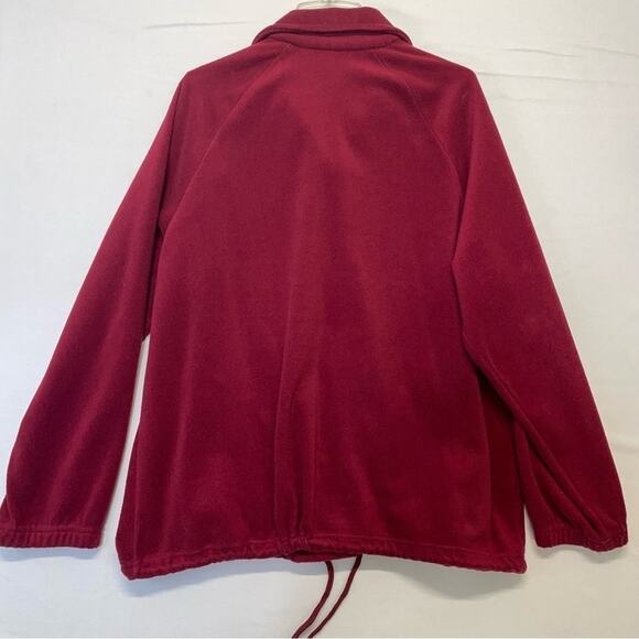 Anthony Richards Fleece Jacket button down coat burgundy Women’s Plus Size 1X - Picture 3 of 6